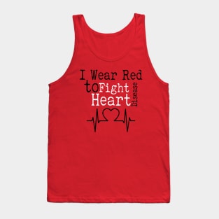Heart Disease Awareness Wear Red Day Shirt Gift Tank Top